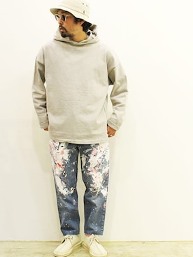 「アイテム（モカシン/デッキシューズ）」を使った、nakajiさん（メンズ・168cm）の春コーディネート