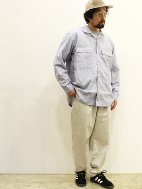 「LOLO（ロロ）のアイテム」を使った、nakajiさん（メンズ・168cm）の春コーディネート