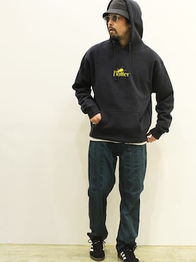 「アイテム（ハット、ブラウン系）」を使った、nakajiさん（メンズ・168cm）の春コーディネート