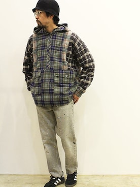 「CHANGES（チェンジズ）のアイテム」を使った、nakajiさん（メンズ・168cm）の春コーディネート