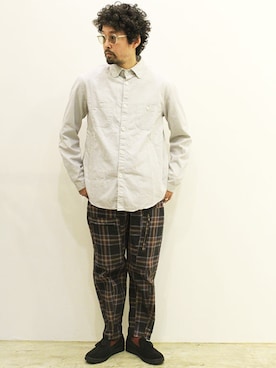 「MANEBU（マネブ）のアイテム」を使った、nakajiさん（メンズ・168cm）の春コーディネート