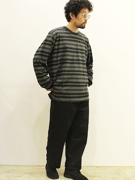 「MANEBU（マネブ）のアイテム」を使った、nakajiさん（メンズ・168cm）の春コーディネート