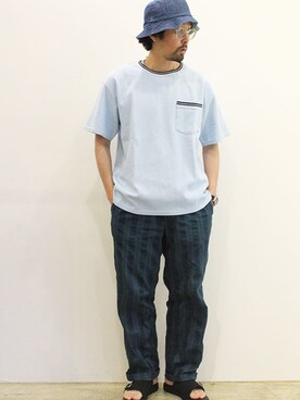 「MANEBU（マネブ）のアイテム」を使った、nakajiさん（メンズ・168cm）の春コーディネート