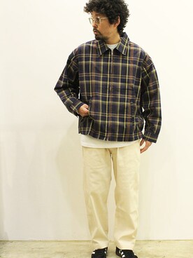 「NECESSARY or UNNECESSARY（ネセサリーオアアンネセサリー）のアイテム（ジャケット/アウター）」を使った、nakajiさん（メンズ・168cm）の春コーディネート