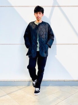 「JOURNAL STANDARD relume（ジャーナルスタンダード　レリューム）のアイテム（ミリタリージャケット）」を使った、中野裕(なかのひろし)さん（メンズ・174cm）の冬コーディネート