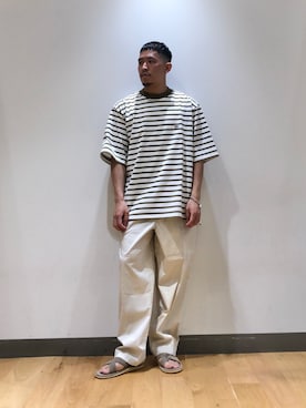 「SCYE BASICS（サイベーシックス）のアイテム（トップス）」を使った、hisanaoさん（メンズ・168cm）の夏コーディネート