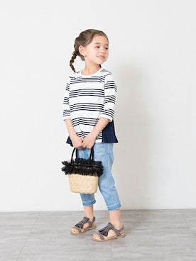 「アイテム（サンダル）」を使った、BRANSHESさん（キッズ・107cm）の春コーディネート