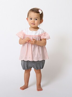 「アイテム（ロンパース）」を使った、BRANSHESさん（キッズ・75cm）の冬コーディネート