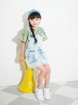 「RADCHAP（ラッドチャップ）のアイテム（帽子）」を使った、BRANSHESさん（キッズ・107cm）の冬コーディネート