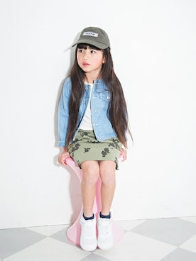 「RADCHAP（ラッドチャップ）のアイテム（帽子）」を使った、BRANSHESさん（キッズ・111cm）の冬コーディネート