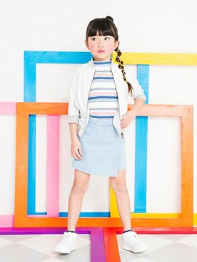 「RADCHAP（ラッドチャップ）のアイテム（ジャケット/アウター）」を使った、BRANSHESさん（キッズ・111cm）の春コーディネート