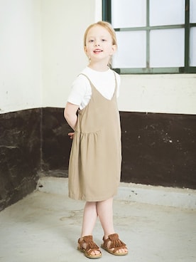 「アイテム（ワンピース/ドレス）」を使った、BRANSHESさん（キッズ・108cm）の春コーディネート