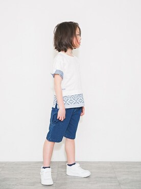 「RADCHAP（ラッドチャップ）のアイテム（パンツ）」を使った、BRANSHESさん（キッズ・111cm）の春コーディネート