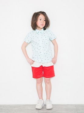 「アイテム（シャツ/ブラウス）」を使った、BRANSHESさん（キッズ・111cm）の春コーディネート