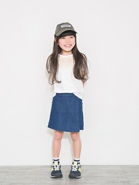 「RADCHAP（ラッドチャップ）のアイテム（パンツ）」を使った、BRANSHESさん（キッズ・107cm）の春コーディネート