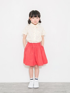 「アイテム（スカート）」を使った、BRANSHESさん（キッズ・107cm）の春コーディネート