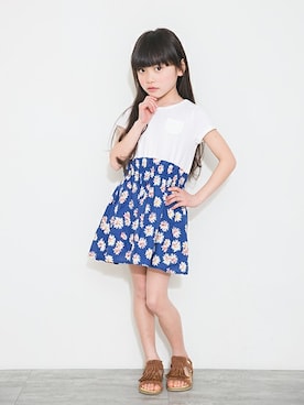 「アイテム（ワンピース/ドレス）」を使った、BRANSHESさん（キッズ・107cm）の春コーディネート