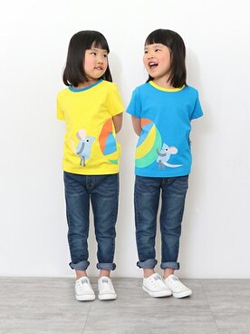 「skeegee（スキージー）のアイテム」を使った、BRANSHESさん（キッズ・106cm）の春コーディネート