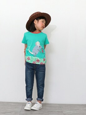 「skeegee（スキージー）のアイテム」を使った、BRANSHESさん（キッズ・106cm）の春コーディネート