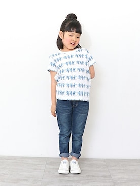 「skeegee（スキージー）のアイテム」を使った、BRANSHESさん（キッズ・106cm）の春コーディネート