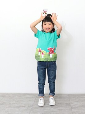 「skeegee（スキージー）のアイテム」を使った、BRANSHESさん（キッズ・106cm）の春コーディネート