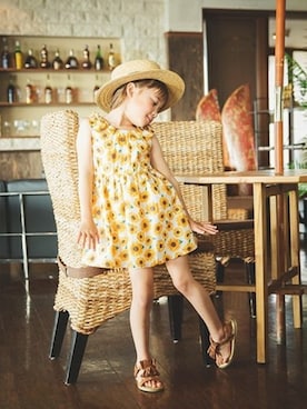 「アイテム（帽子）」を使った、BRANSHESさん（キッズ・113cm）の春コーディネート