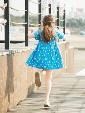 「アイテム（ワンピース/ドレス）」を使った、BRANSHESさん（キッズ・113cm）の春コーディネート