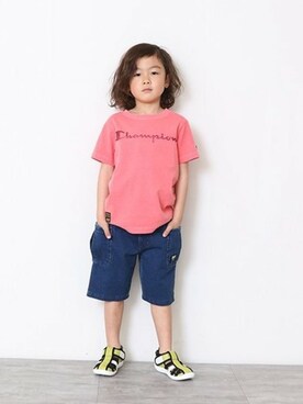 「RADCHAP（ラッドチャップ）のアイテム（シューズ）」を使った、BRANSHESさん（キッズ・110cm）の春コーディネート
