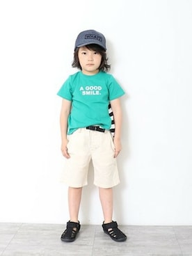 「アイテム（キャップ）」を使った、BRANSHESさん（キッズ・114cm）の夏コーディネート