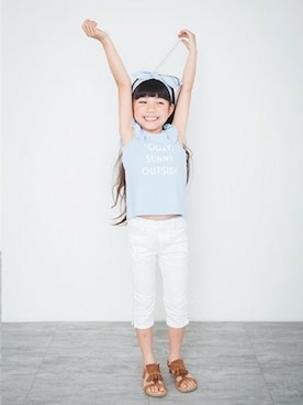 「カプリパンツ」｜BRANSHESさん（キッズ・117cm）の夏コーディネート
