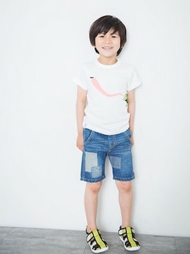 「RADCHAP（ラッドチャップ）のアイテム（シューズ）」を使った、BRANSHESさん（キッズ・114cm）の夏コーディネート