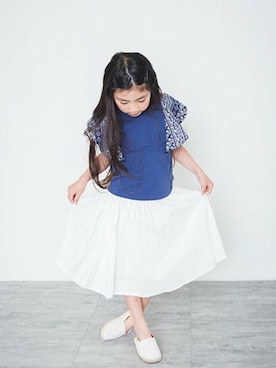 「アイテム（スカート）」を使った、BRANSHESさん（キッズ・117cm）の夏コーディネート