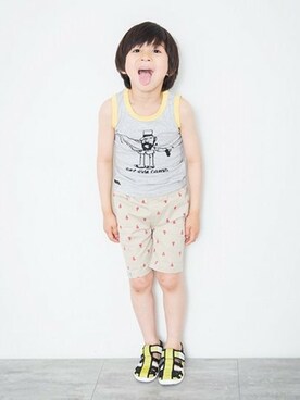 「RADCHAP（ラッドチャップ）のアイテム（シューズ）」を使った、BRANSHESさん（キッズ・114cm）の夏コーディネート