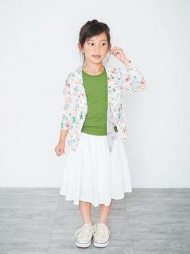 「RADCHAP（ラッドチャップ）のアイテム（タンクトップ）」を使った、BRANSHESさん（キッズ・116cm）の夏コーディネート