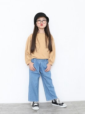 「アイテム（キャップ）」を使った、BRANSHESさん（キッズ・114cm）の夏コーディネート