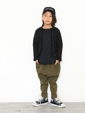 「BRANSHES（ブランシェス）のアイテム（ブルゾン）」を使った、BRANSHESさん（キッズ・112cm）の秋コーディネート