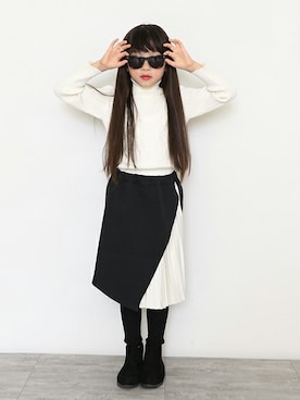 「アイテム（スカート）」を使った、BRANSHESさん（キッズ・114cm）の秋コーディネート