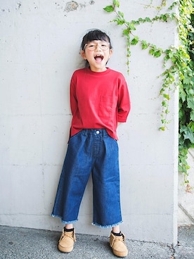 「アイテム（ブーツ）」を使った、BRANSHESさん（キッズ・117cm）の秋コーディネート