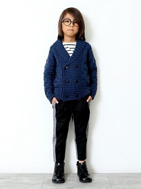 「アイテム（スラックス）」を使った、BRANSHESさん（キッズ・112cm）の冬コーディネート