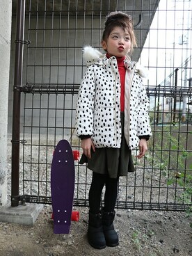 「RADCHAP（ラッドチャップ）のアイテム（ジャケット/アウター）」を使った、BRANSHESさん（キッズ・114cm）の冬コーディネート