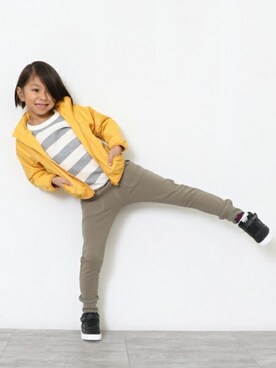 「BRANSHES（ブランシェス）のアイテム（ブルゾン）」を使った、BRANSHESさん（キッズ・120cm）の冬コーディネート