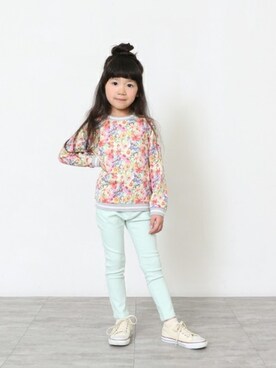 「RADCHAP（ラッドチャップ）のアイテム（パンツ）」を使った、BRANSHESさん（キッズ・109cm）の冬コーディネート