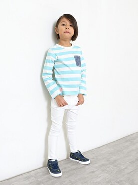 「RADCHAP（ラッドチャップ）のアイテム（パンツ）」を使った、BRANSHESさん（キッズ・112cm）の冬コーディネート