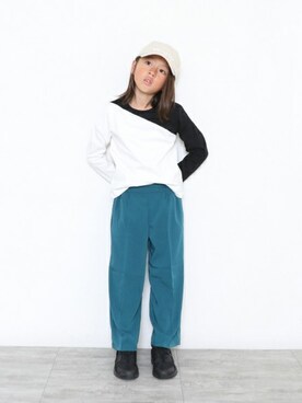 「アイテム（キャップ）」を使った、BRANSHESさん（キッズ・118cm）の冬コーディネート