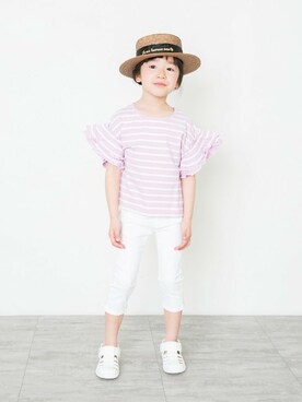 「RADCHAP（ラッドチャップ）のアイテム（シューズ）」を使った、BRANSHESさん（キッズ・109cm）の春コーディネート