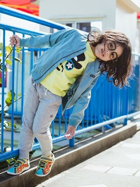 「RADCHAP（ラッドチャップ）のアイテム（シューズ）」を使った、BRANSHESさん（キッズ・108cm）の春コーディネート