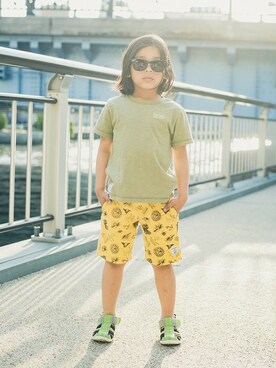 「RADCHAP（ラッドチャップ）のアイテム（シューズ）」を使った、BRANSHESさん（キッズ・108cm）の春コーディネート