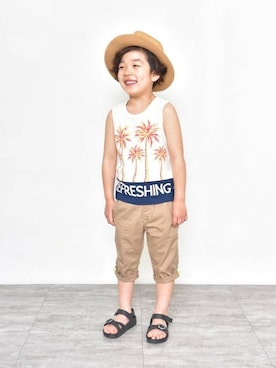 「アイテム（タンクトップ）」を使った、BRANSHESさん（キッズ・110cm）の春コーディネート