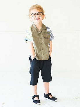 「アイテム（シャツ/ブラウス）」を使った、BRANSHESさん（キッズ・111cm）の春コーディネート
