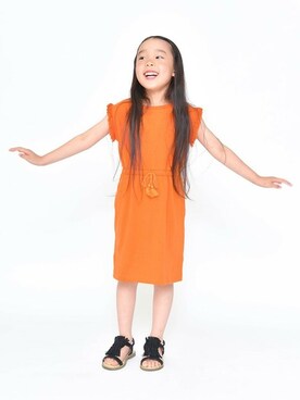 「RADCHAP（ラッドチャップ）のアイテム（ワンピース）」を使った、BRANSHESさん（キッズ・108cm）の夏コーディネート
